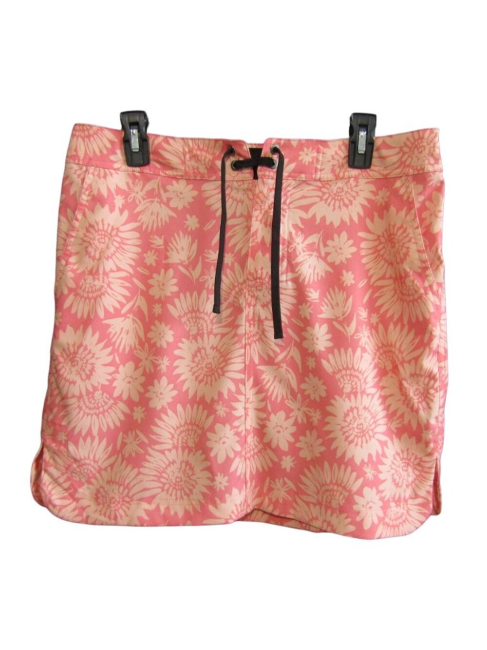 RipSkirt Hawaii Pink Peach Floral Sport Skirt Cover Up Pockets Size M Athletic